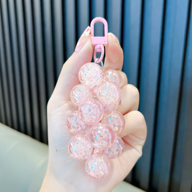 25:Grape keychain-pink