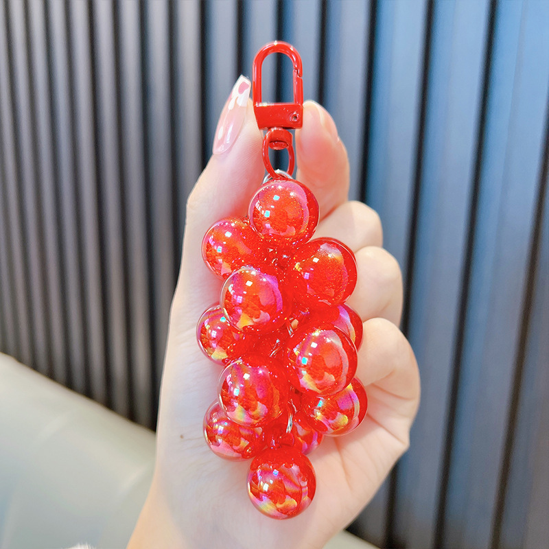 26:Grape keychain-red