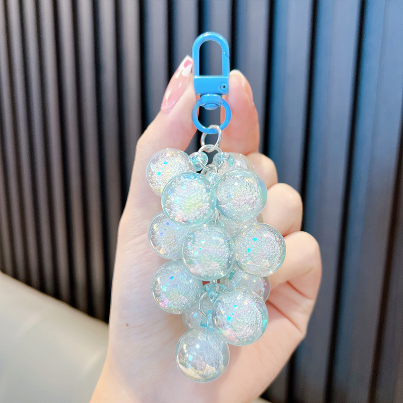 32:Grape keychain-light blue