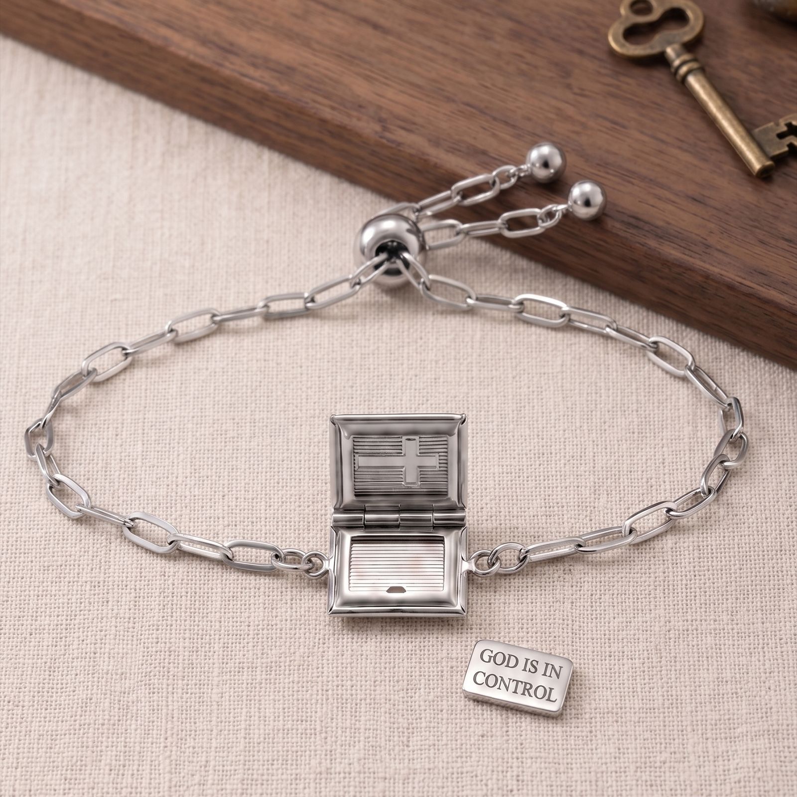 2:Cross storage pull-out bracelet silver