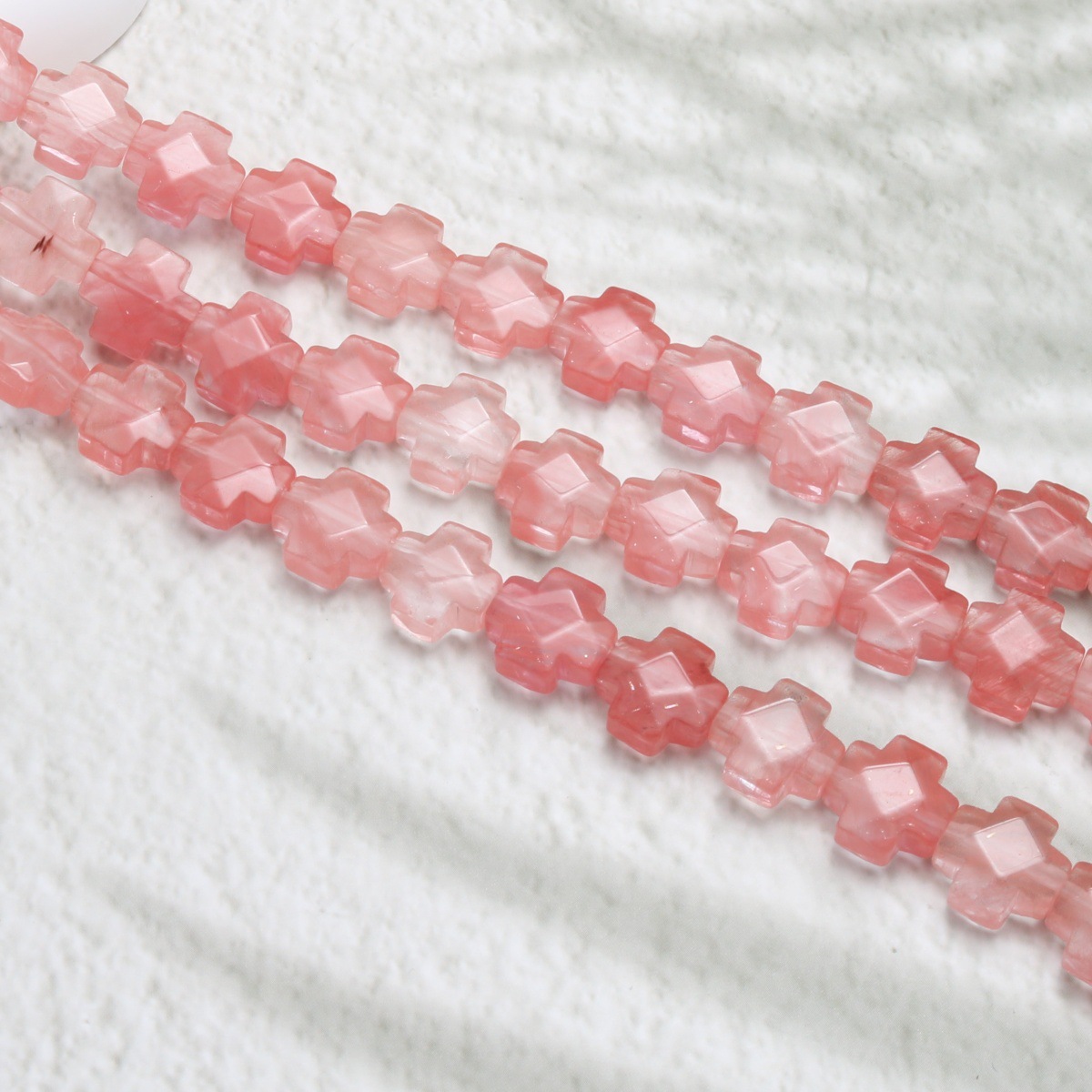Cherry Quartz synthetic 12*12*5mm