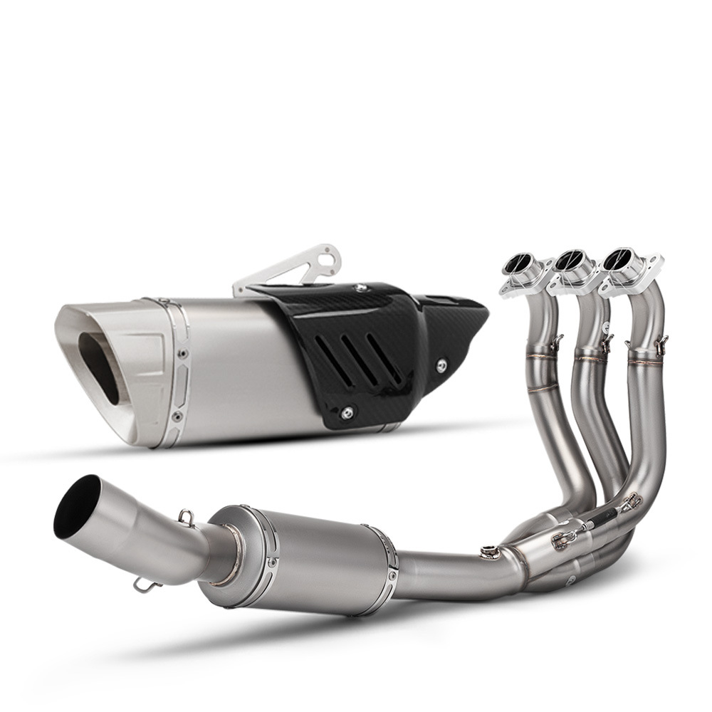 Triumph 660 dual oxygen mouth front section   k10 full titanium color real carbon cover