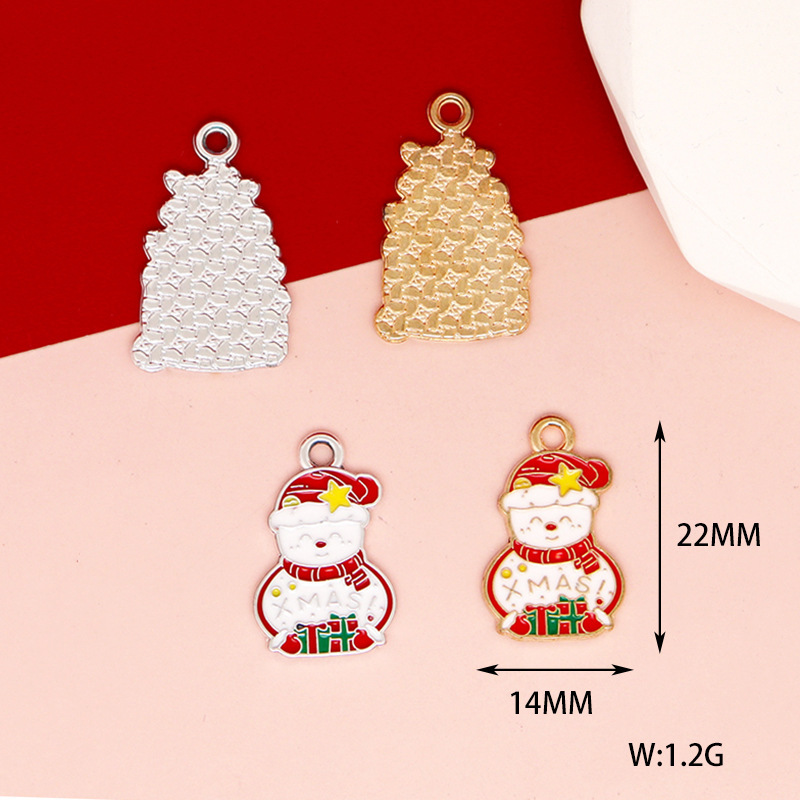 6 gift snowmen Gold
