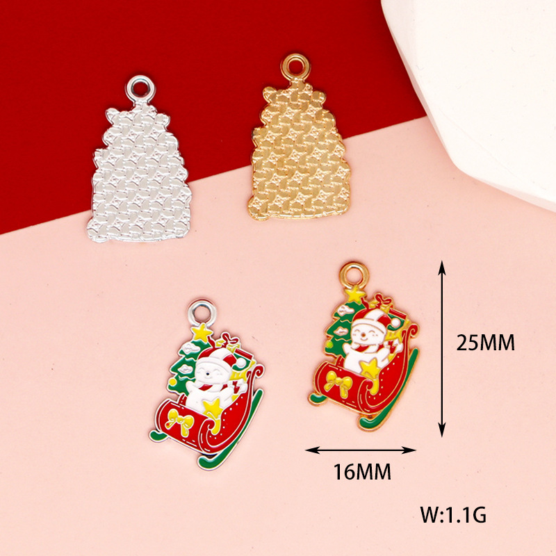 7 sleigh snowmen Gold