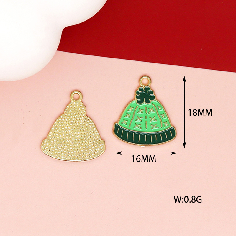 4 Green Christmas hat L