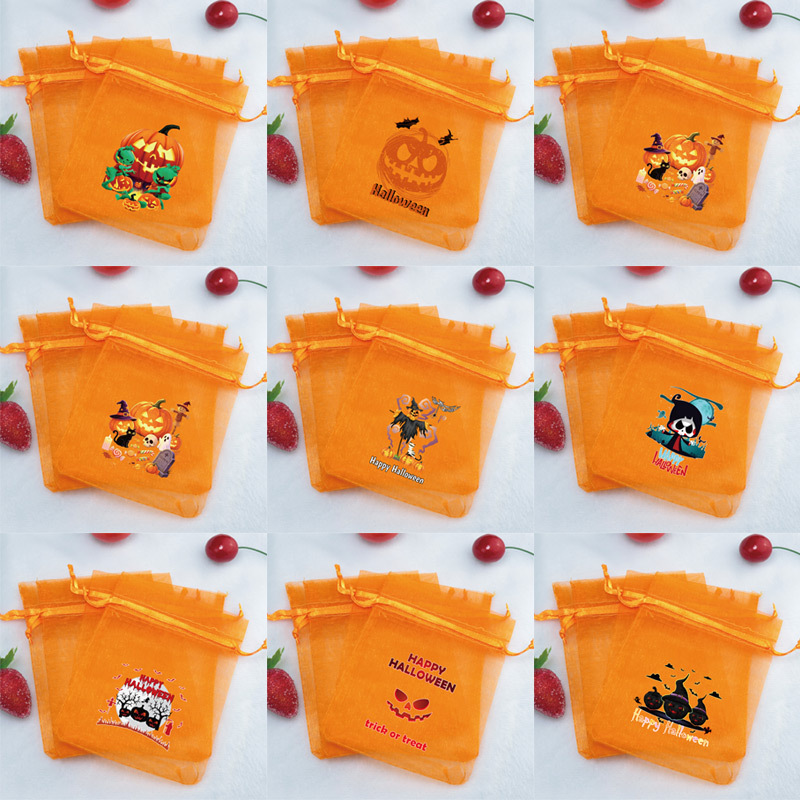 3:Randomly mixed halloween ws04 series [orange gauze bag]; 13x18cm
