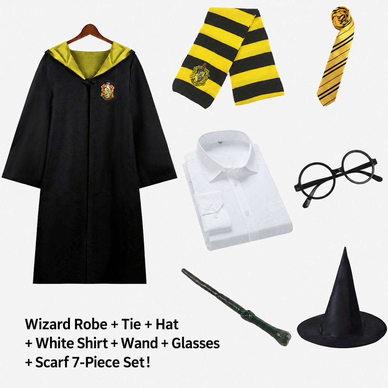 Yellow seven-piece set
