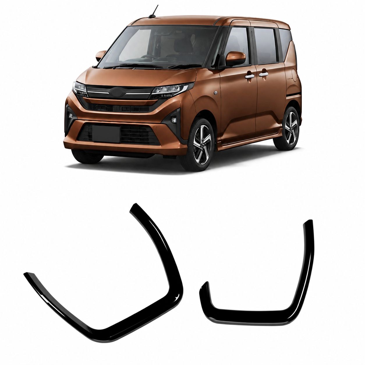25 models of Daihatsu MOVE cup holder trim (piano black)