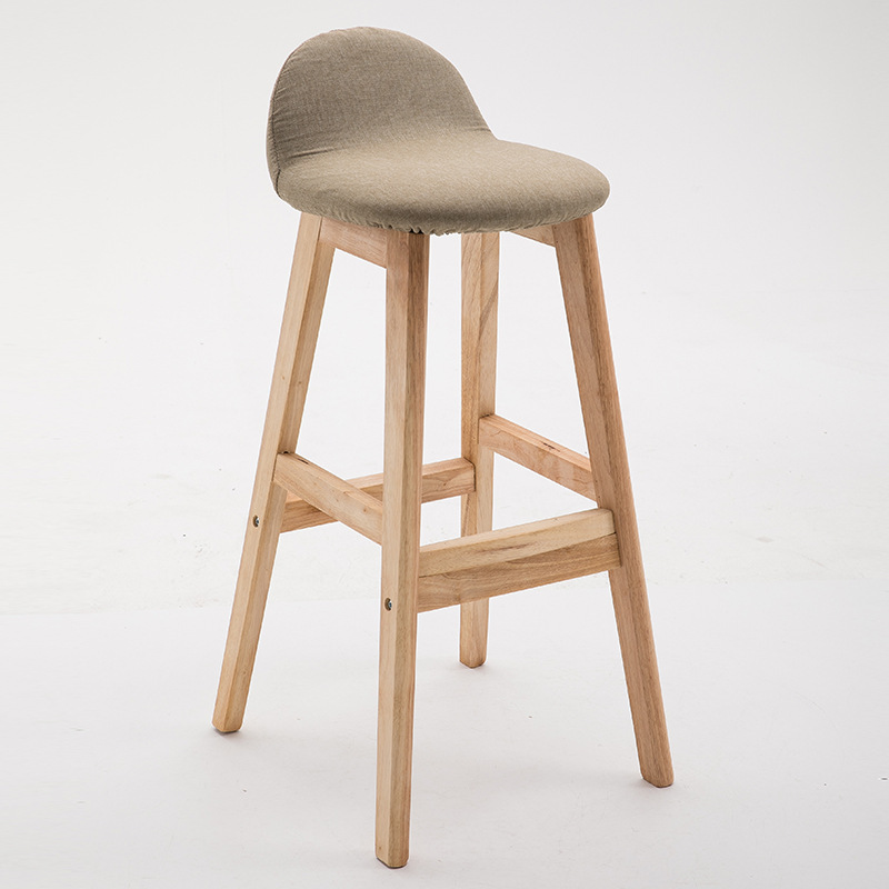 Log Color Wooden Frame Khaki Cloth Removable and Washable
