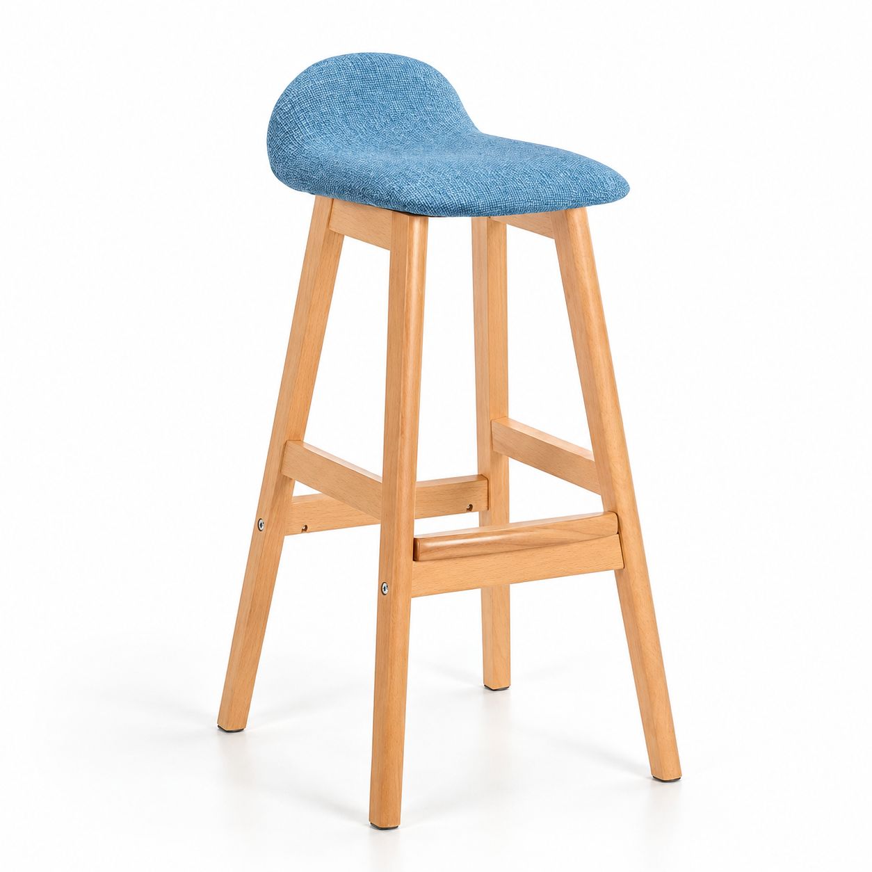 Log color wooden frame blue cloth removable and washable