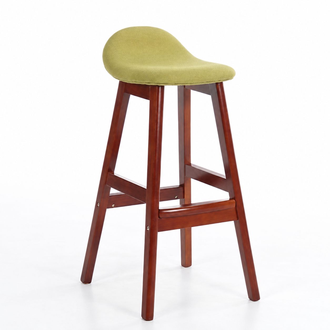 Brown Wooden Frame Green Cloth Removable and Washable