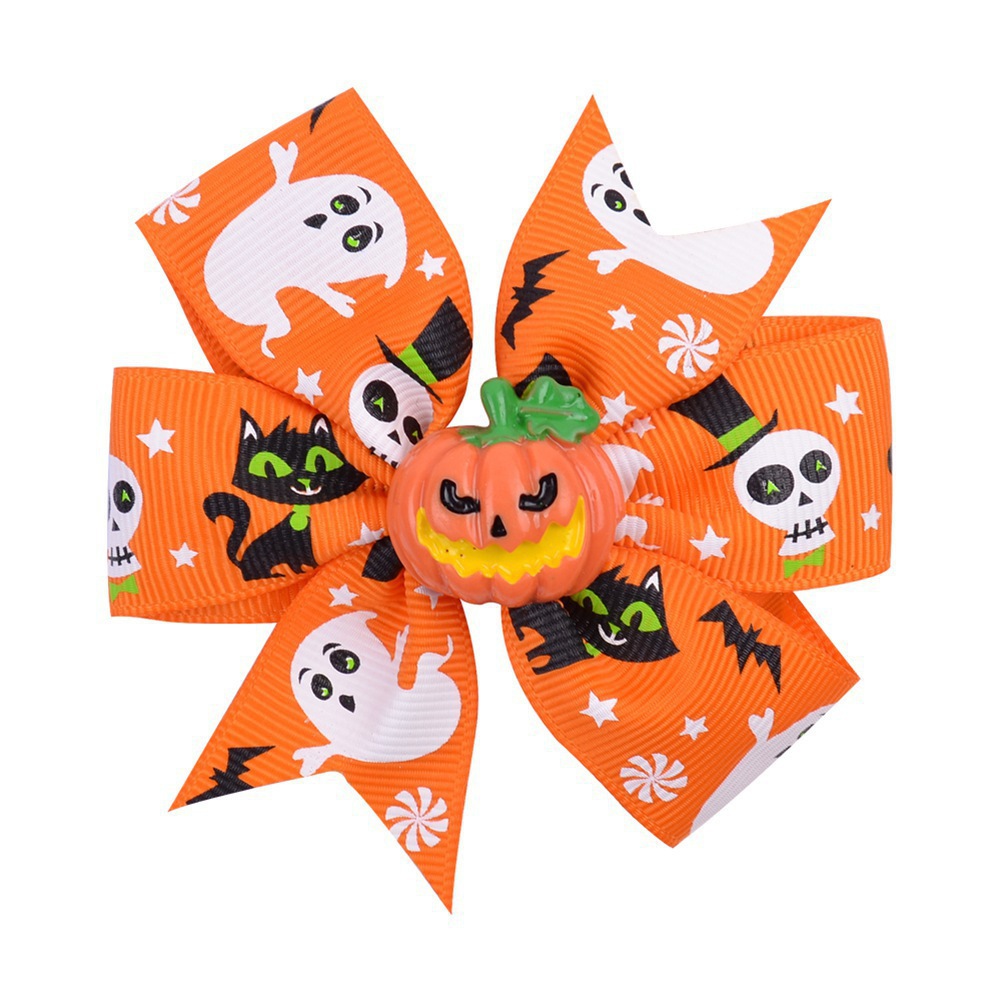 3:Orange Pumpkin (Black Cat White Skull Ghost)