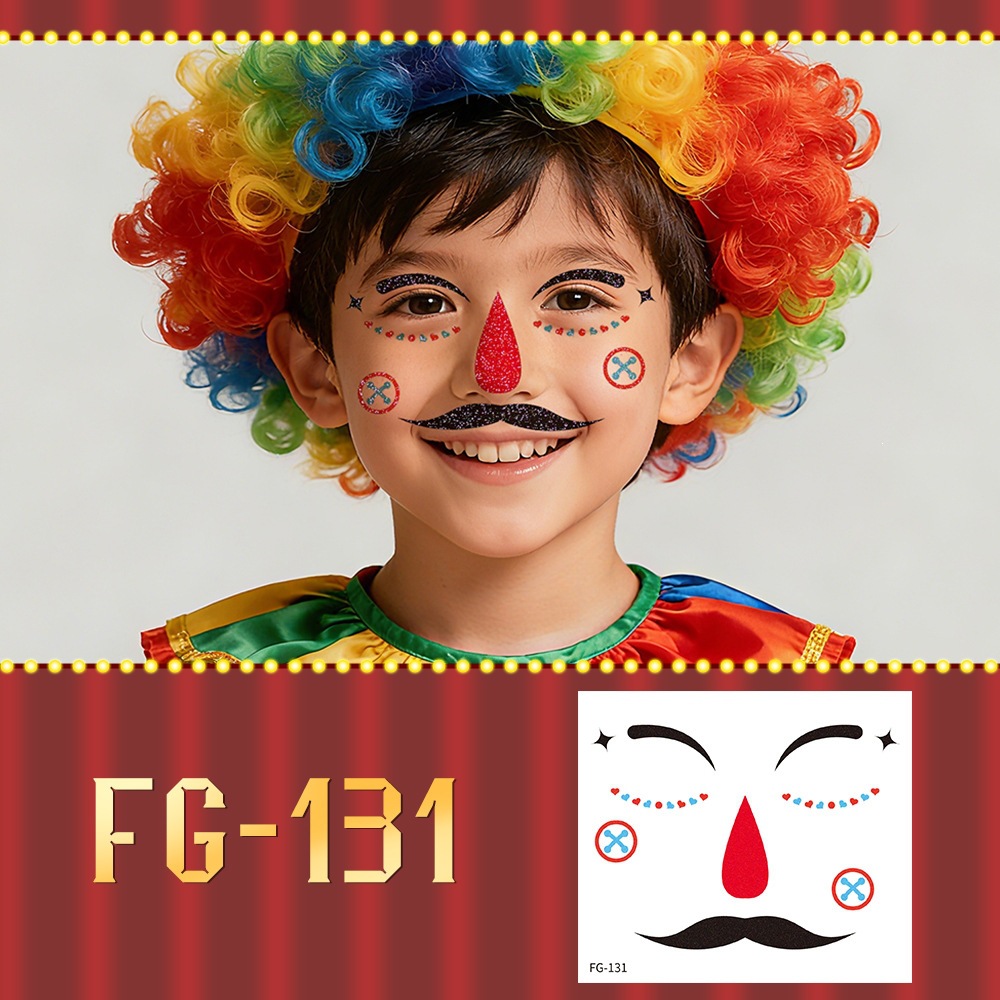 2:FG-131 (Glitter Clown Tattoo Sticker)