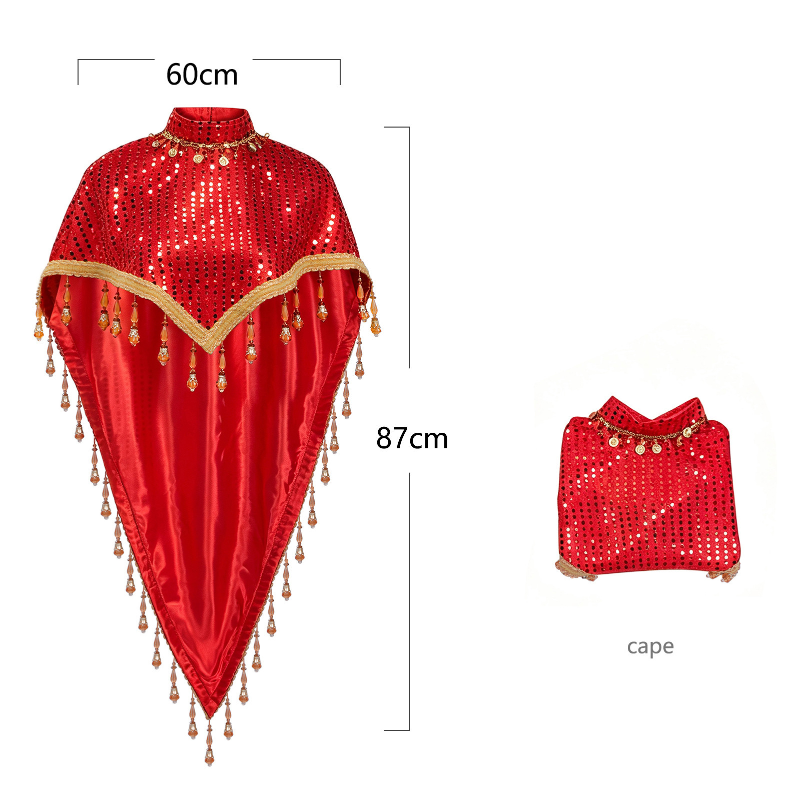 2608312 Tassel Shawl - Red - One Size Fits All