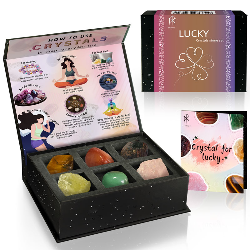 Sjth09-lucky crystal set box Crystal six-piece set