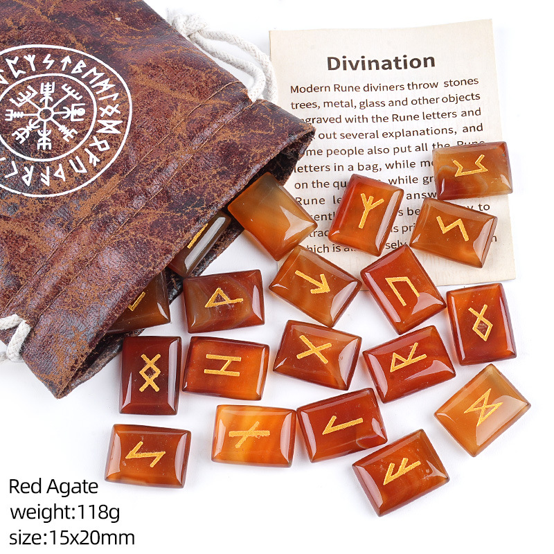 Red Agate Rune Set