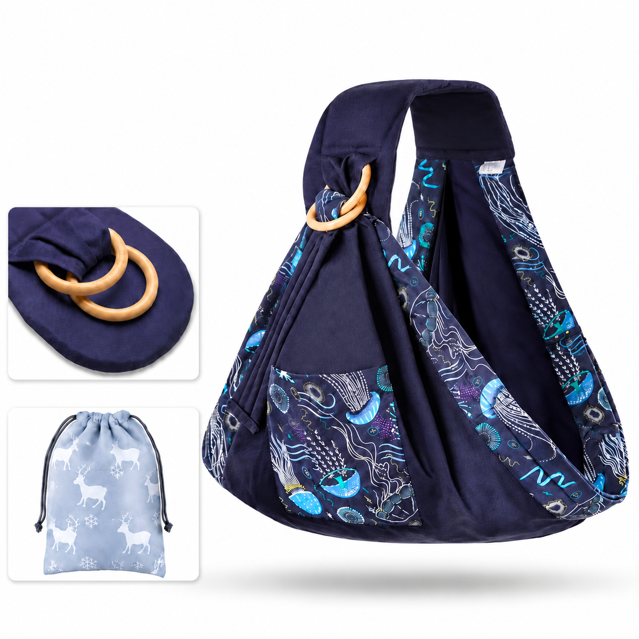 Four seasons lace navy blue