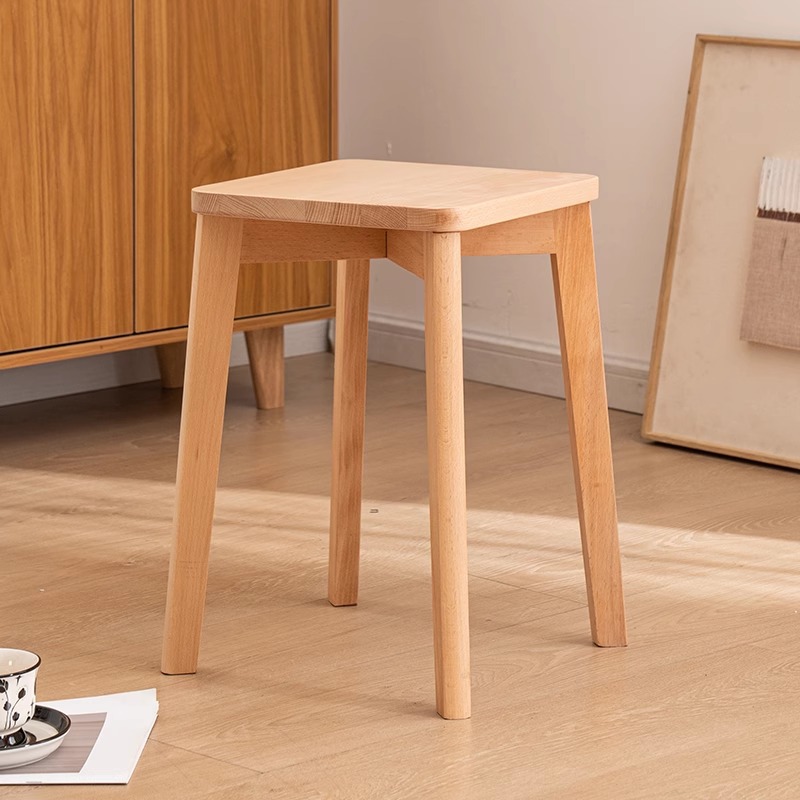 log color square stool