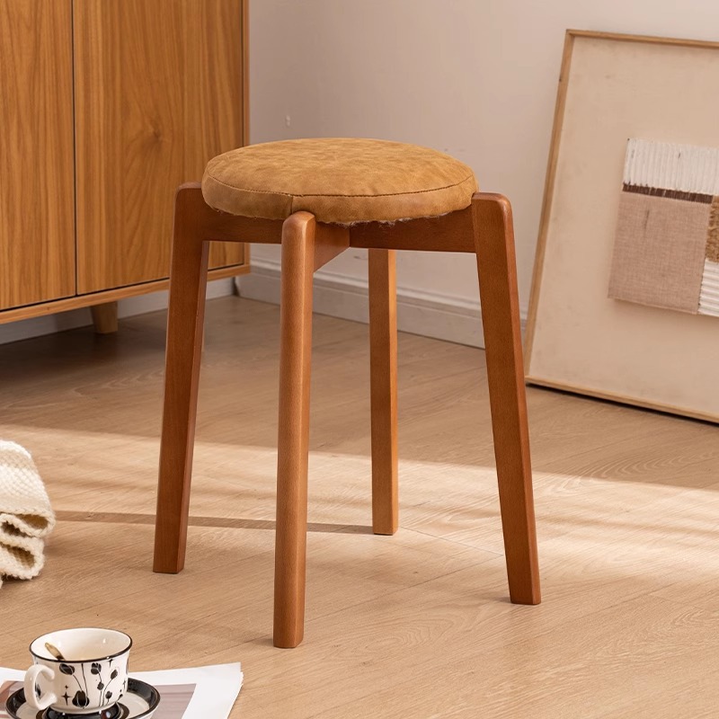 coffee soft-padded round seat