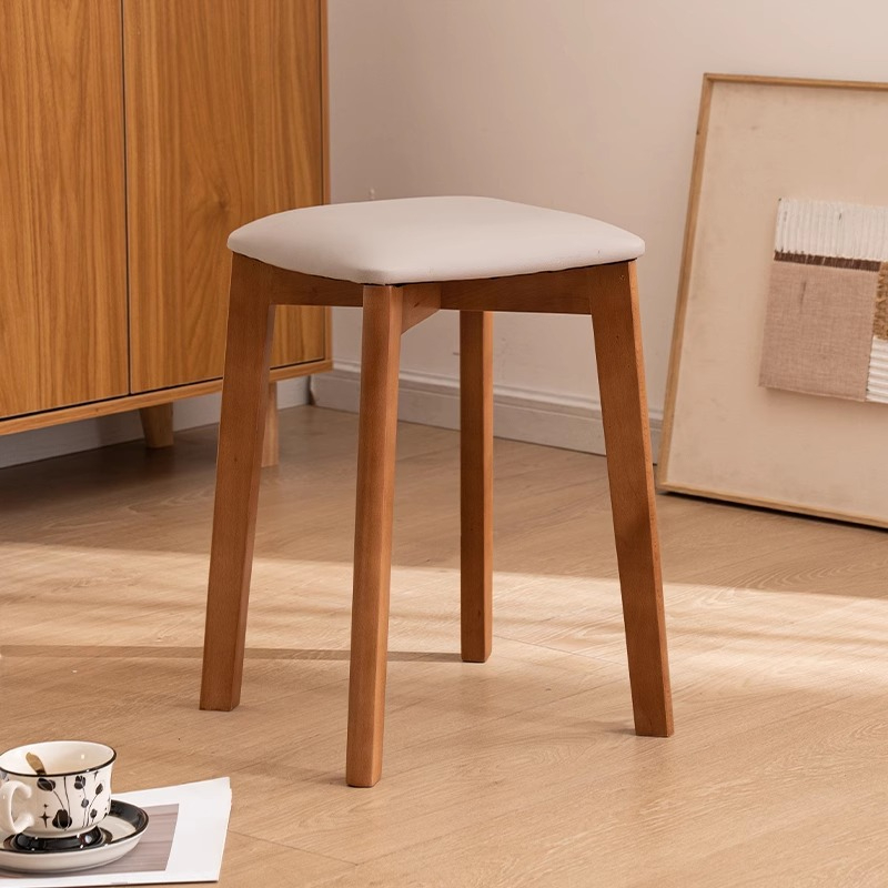 [walnut color] thin soft bag off-white leather   walnut legs [soft bag containing latex]