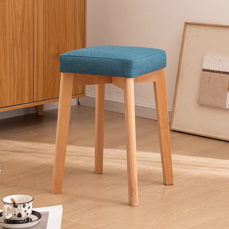 wood color thick soft pack blue fabric
