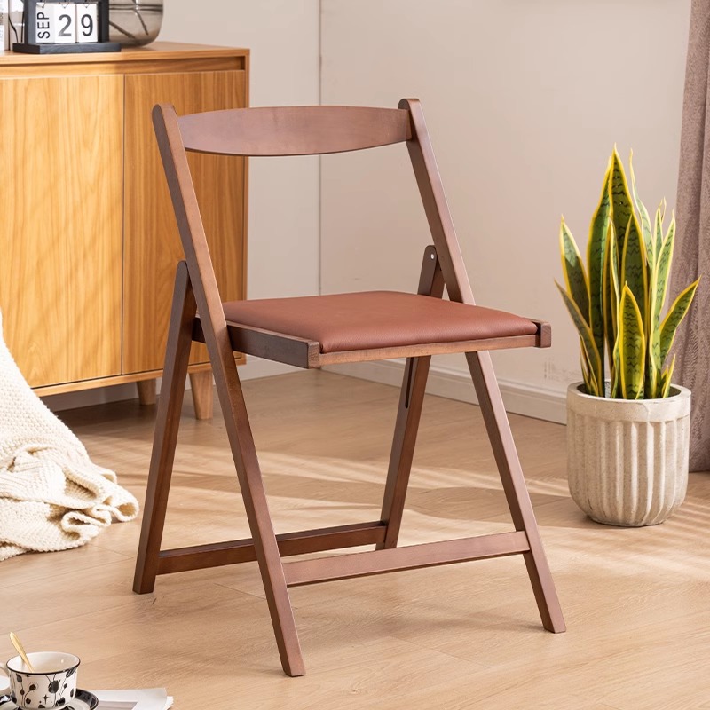 Walnut color wooden frame   coffee pu soft bag [extra large style]