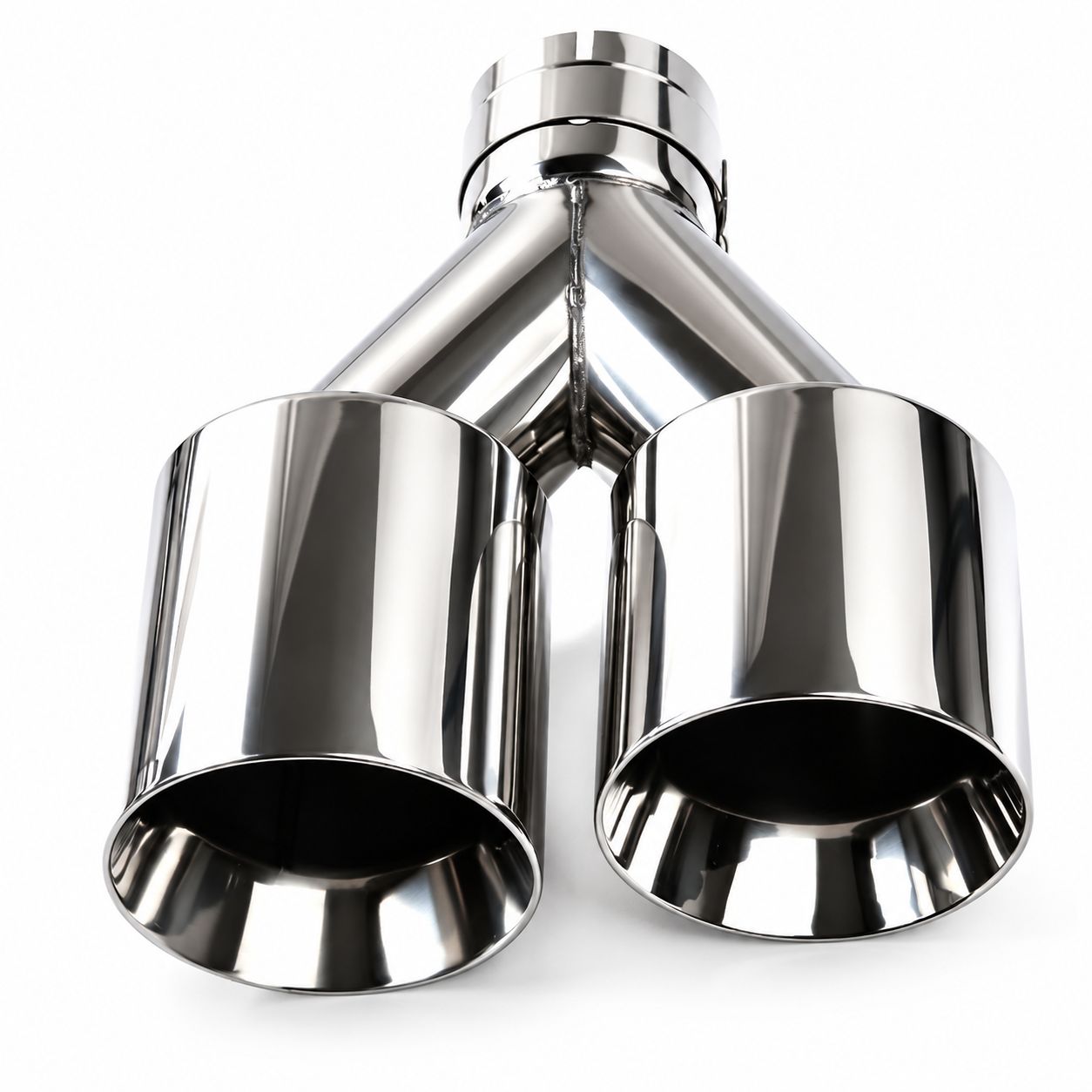 63-102-250mm double-layer flat mouth (long and short) silver