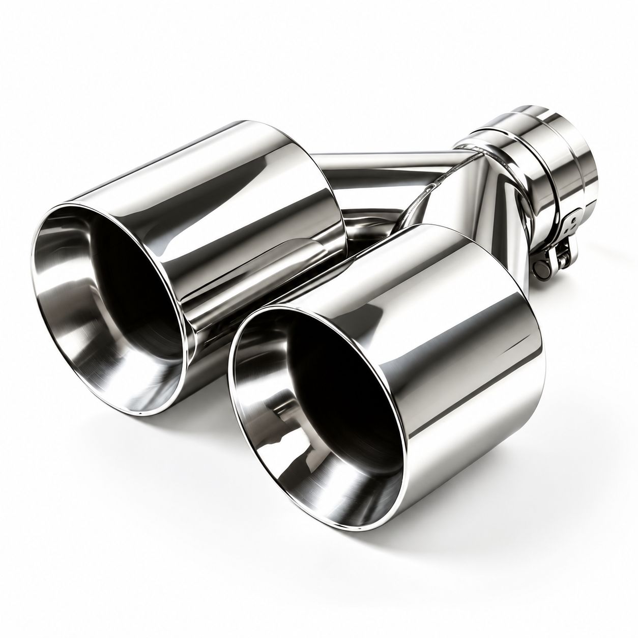 67-102-250mm double-layer flat mouth (long and short) silver