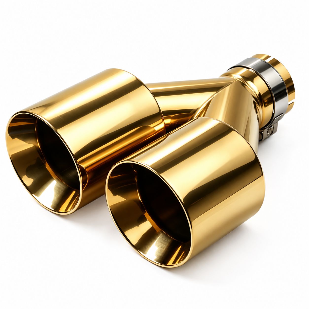 67-102-250mm double-layer flat mouth (long and short) gold