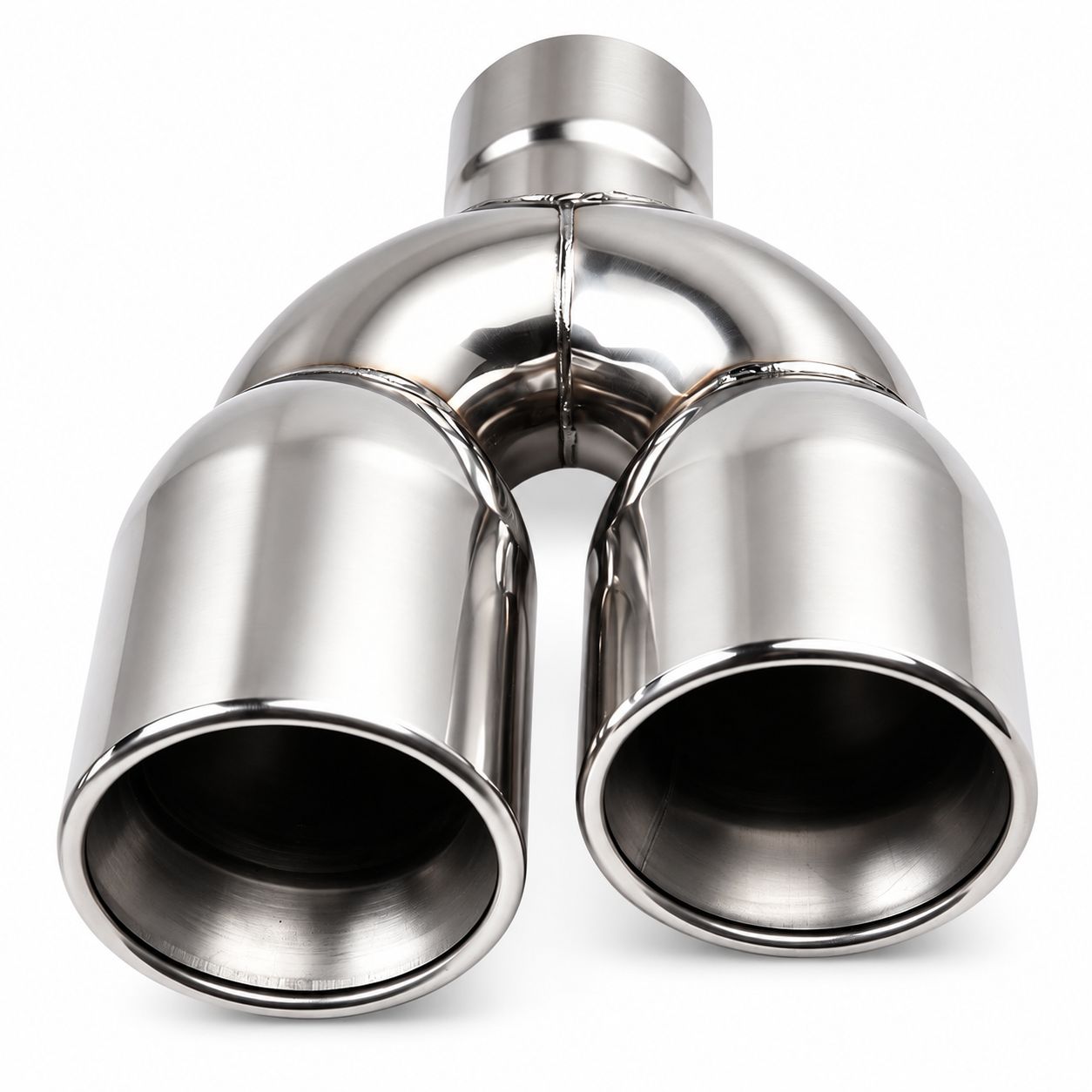 Silver [63-89-250mm double-layer flat edge rolled edge double throat (long and short)]