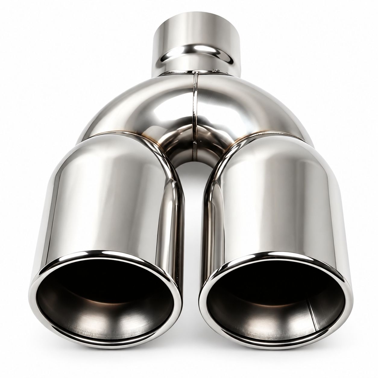 Silver 63-89-250mm double-layer flat edge rolled edge double throat