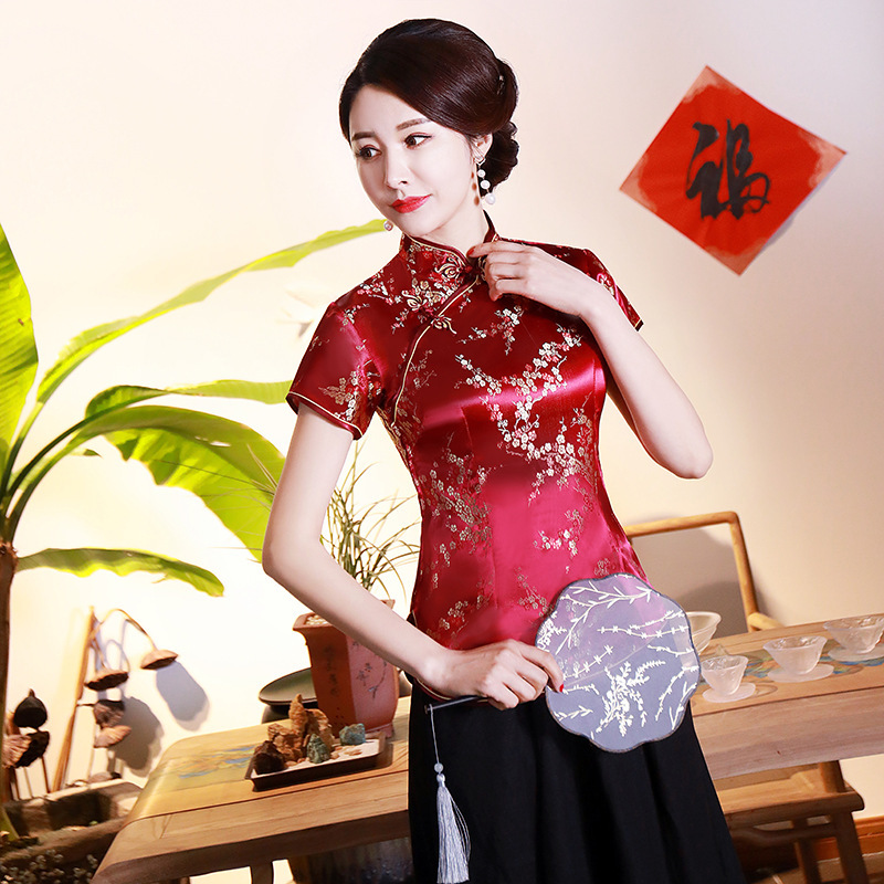 A0026 wine red plum blossom