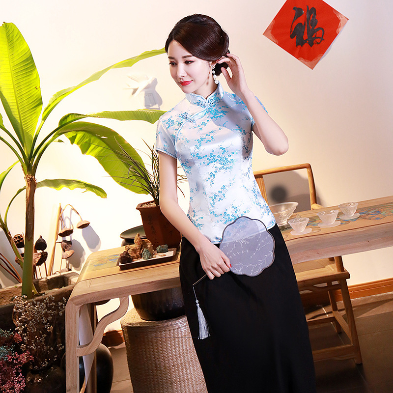 A0022 sky blue plum blossom