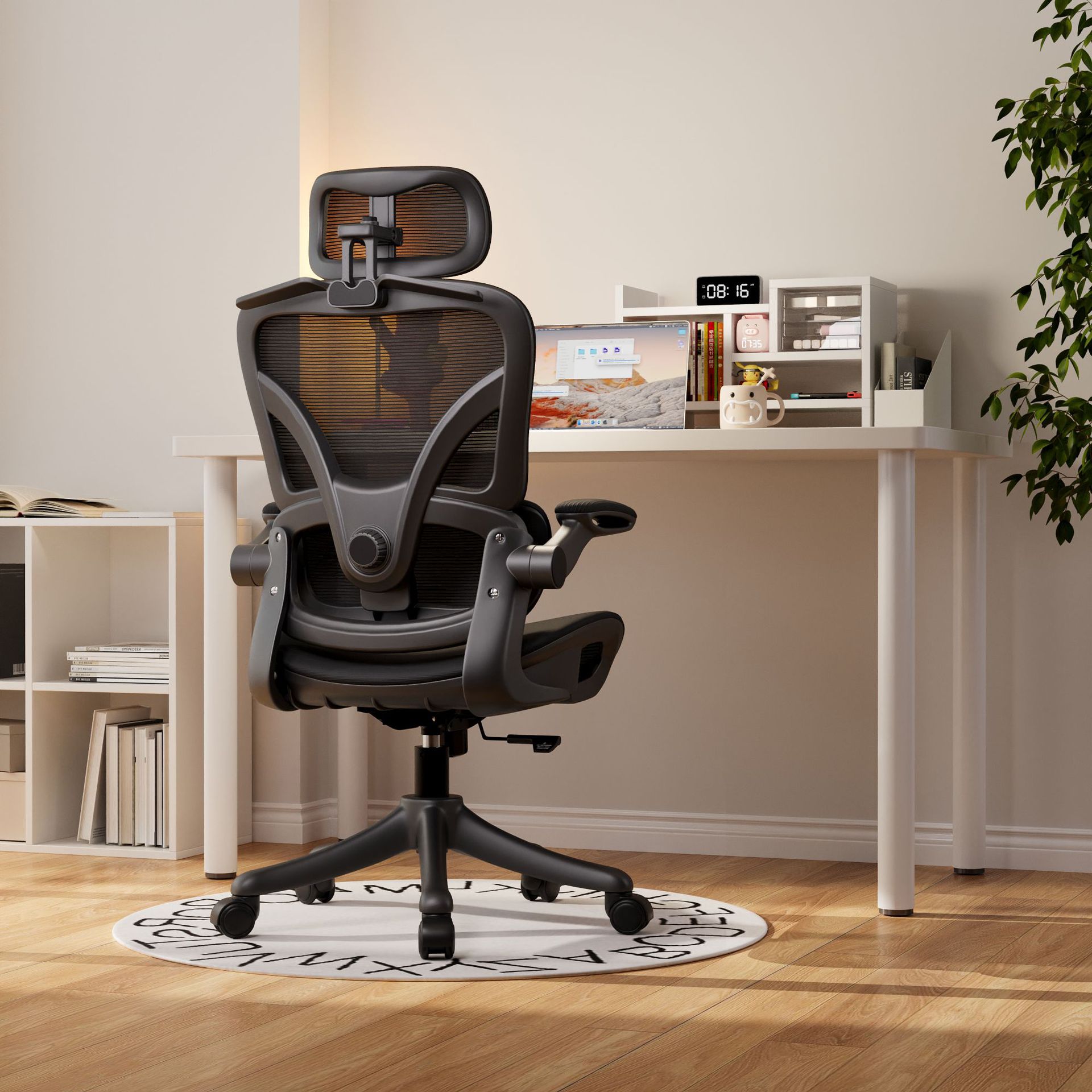 hollow style  black frame black mesh   headrest   Reclining Backrest