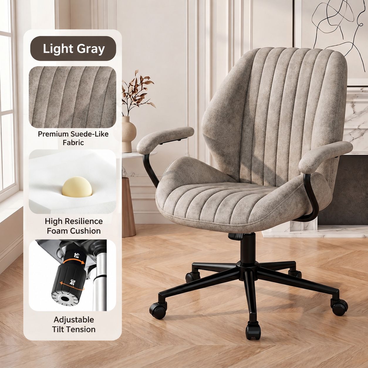 Gray Reclining Backrest