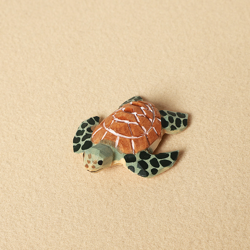 1:Wood carving turtle-single ornament