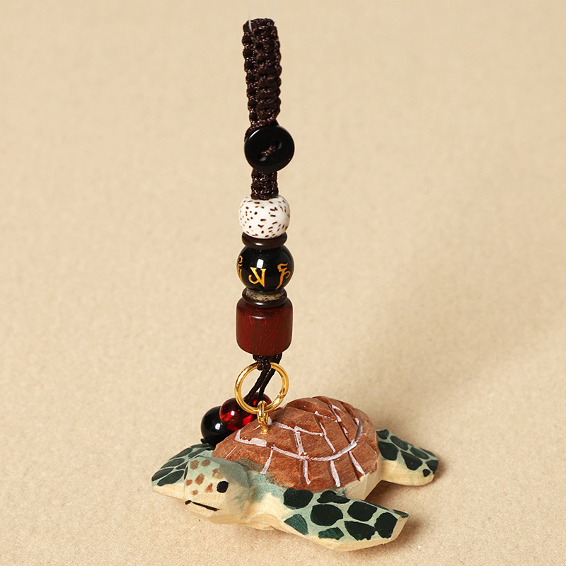 4:Wood carving little turtle-six-character mantra