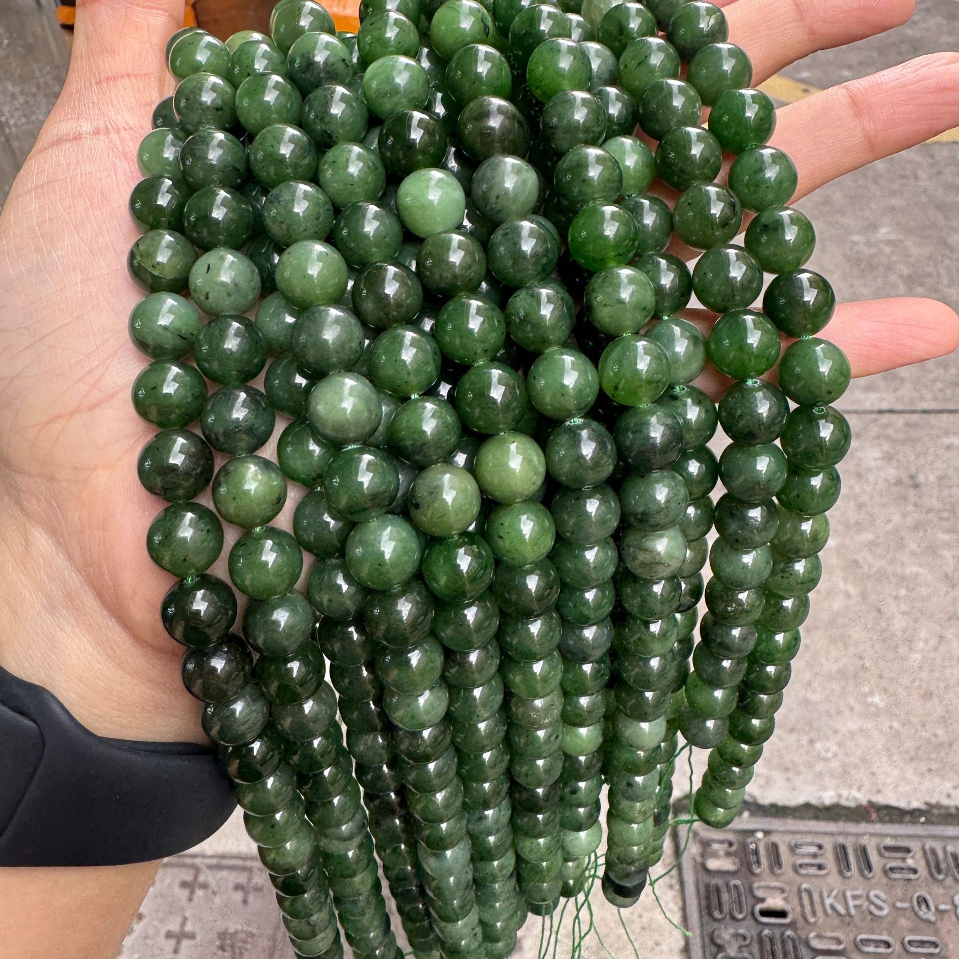 Dark green 6mm/63pcs