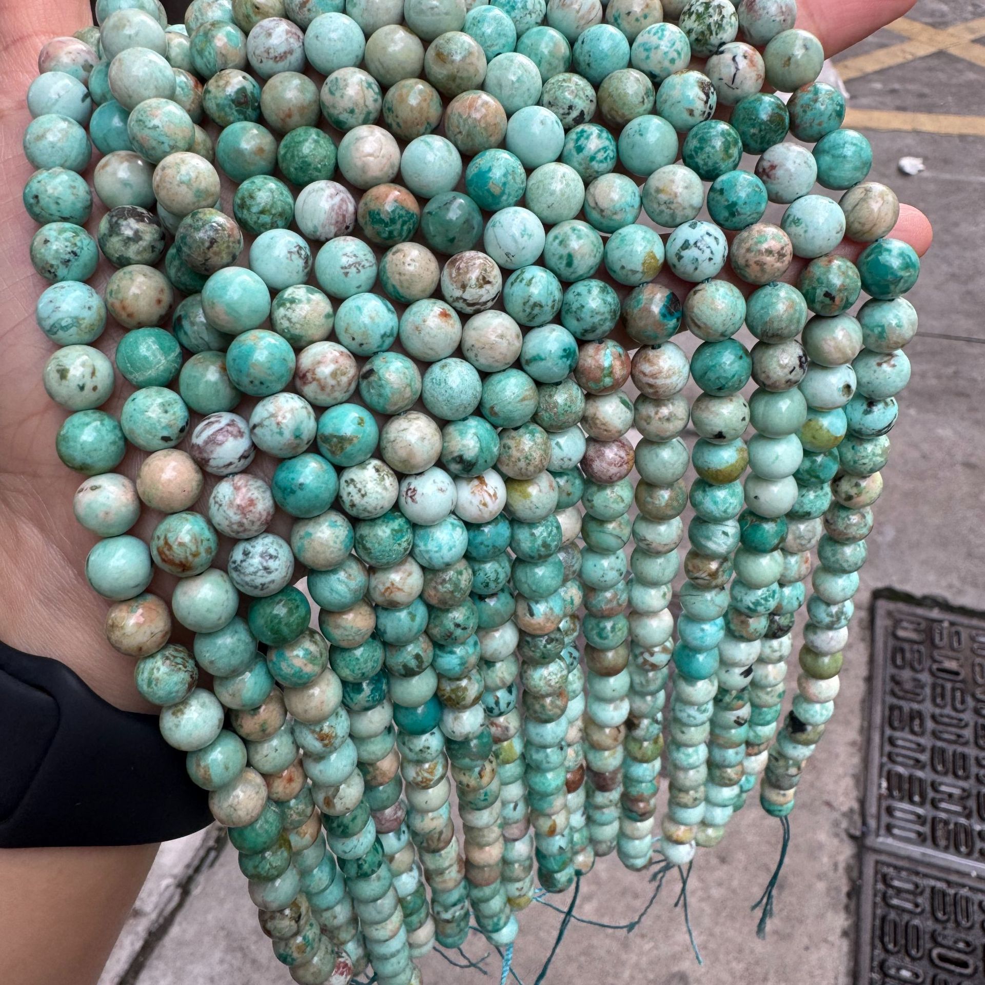 Turquoise green 6mm/63pcs