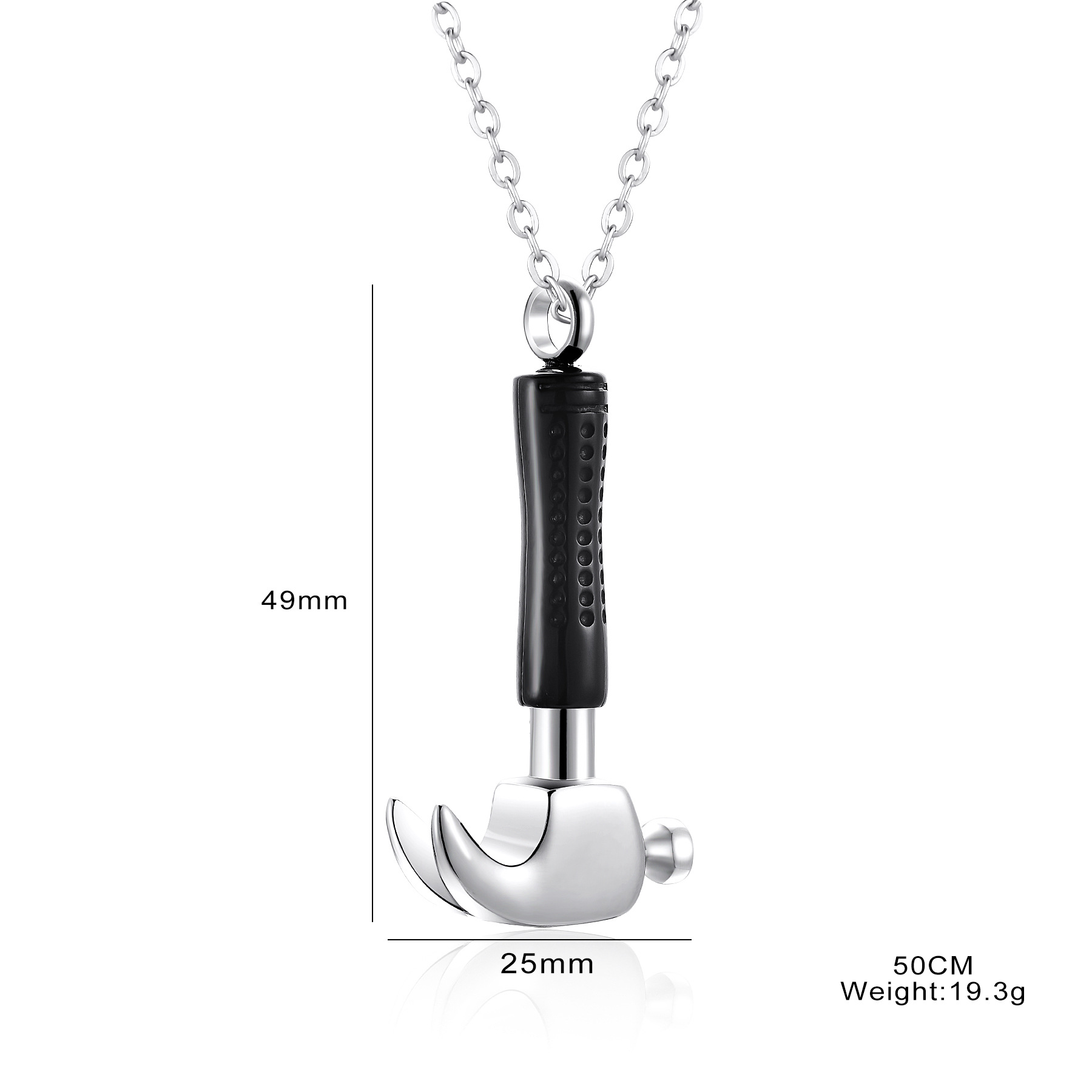 Silver Contains 50cm hanging cross chain