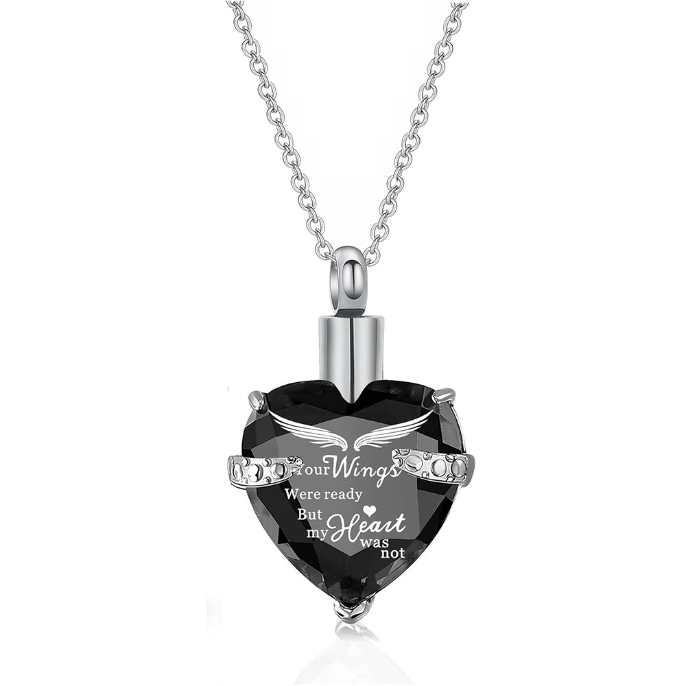 2:Black heart shaped stone pendant