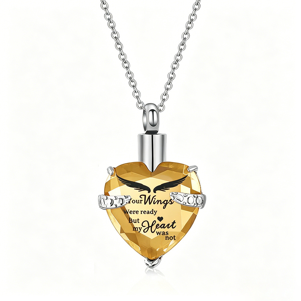 3:Gold heart stone pendant