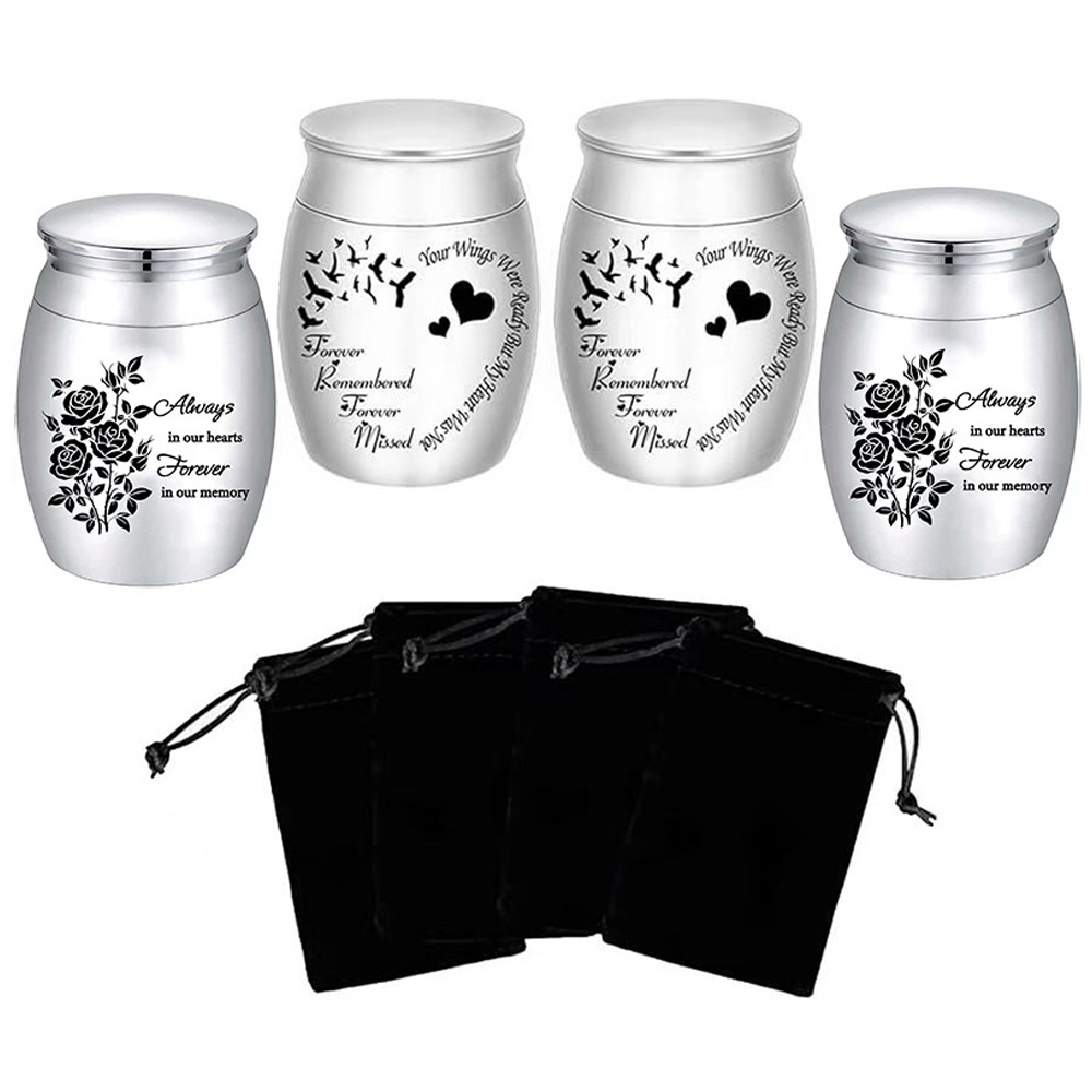 Silver jar 30x40mm 4-piece set