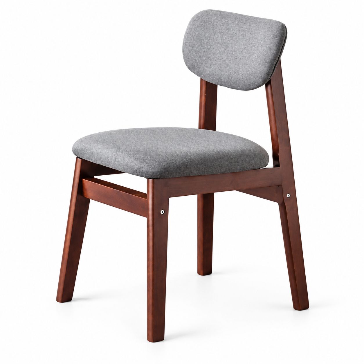 Dark gray [Linen] Cushion Brown Legs
