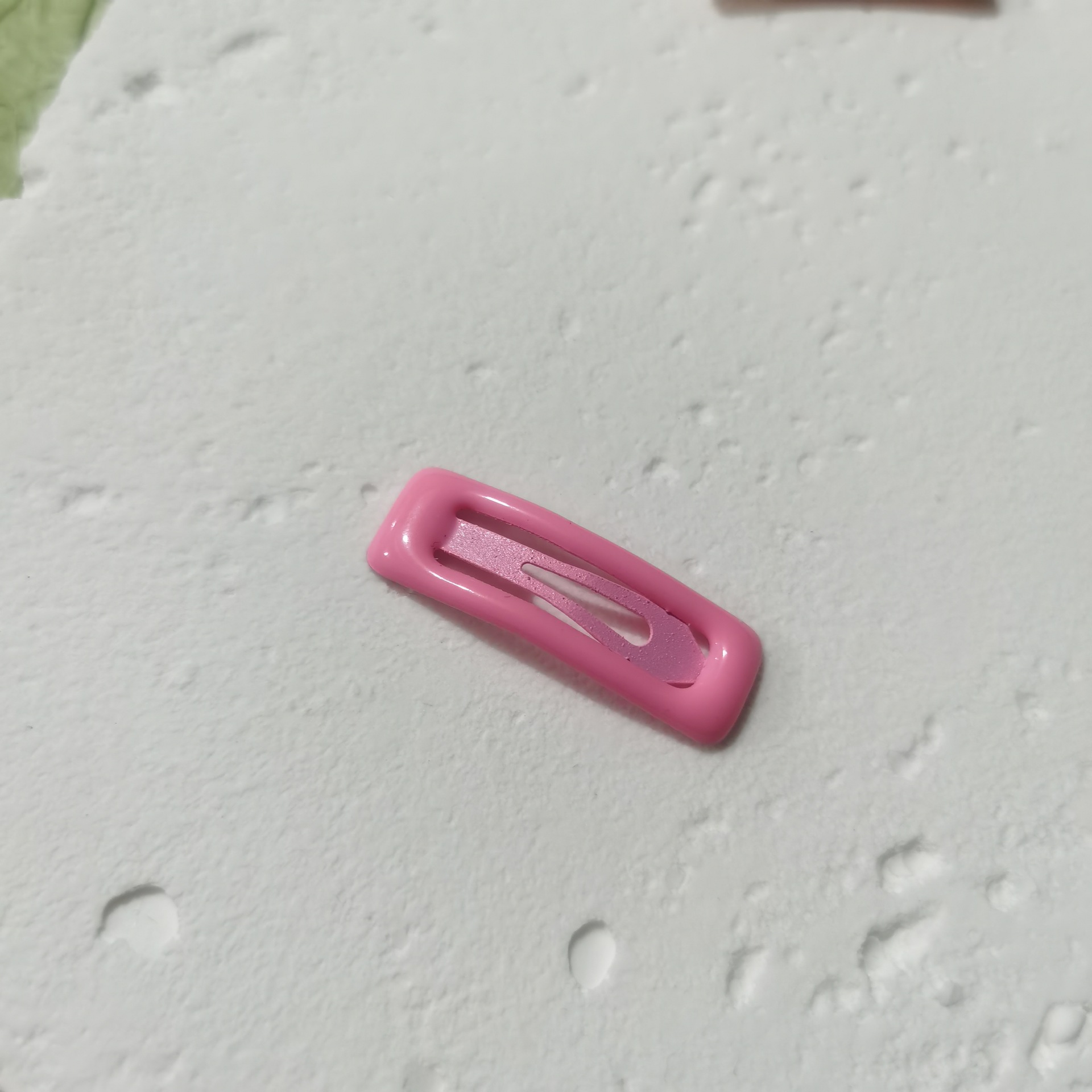 Square snap hair clip - deep pink - single 3cm