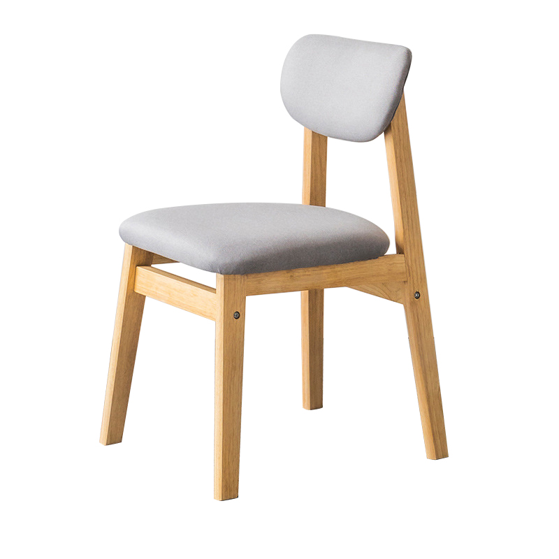 Light gray  [Linen] Cushion  Natural Wood Legs
