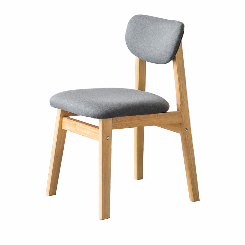 Dark gray  [Linen] Cushion  Natural Wood Legs