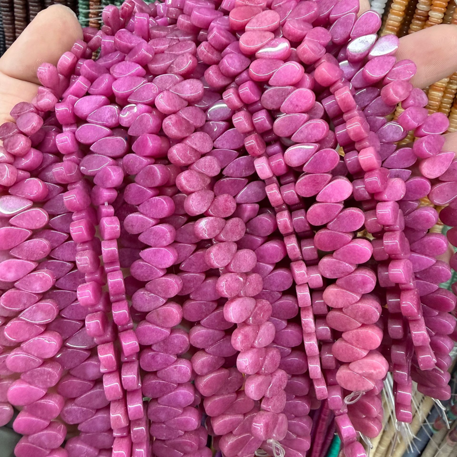 Deep Rose Red Chalcedony 5x9mm