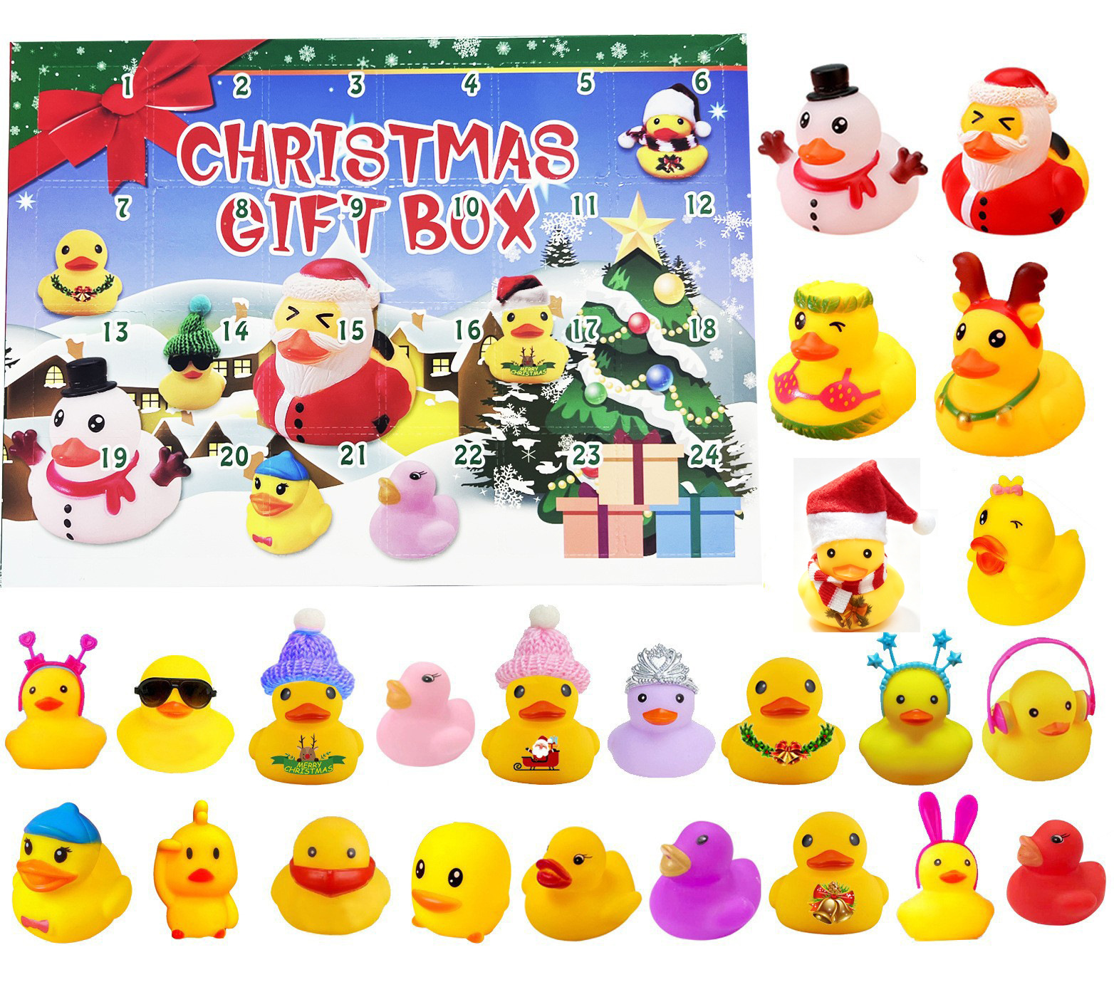 2026 new christmas blind box duck 24 pieces (green