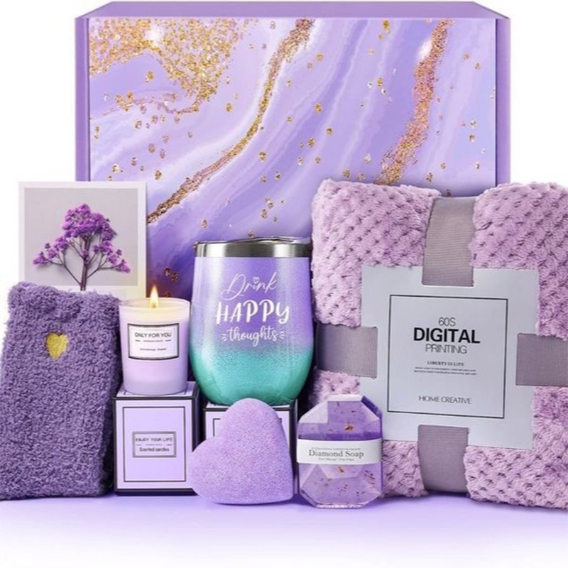 Purple gift set 26*23*10 weight 0.9kg